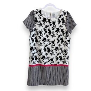 Tristan Pink/Black Floral Slip Dress - Size M
